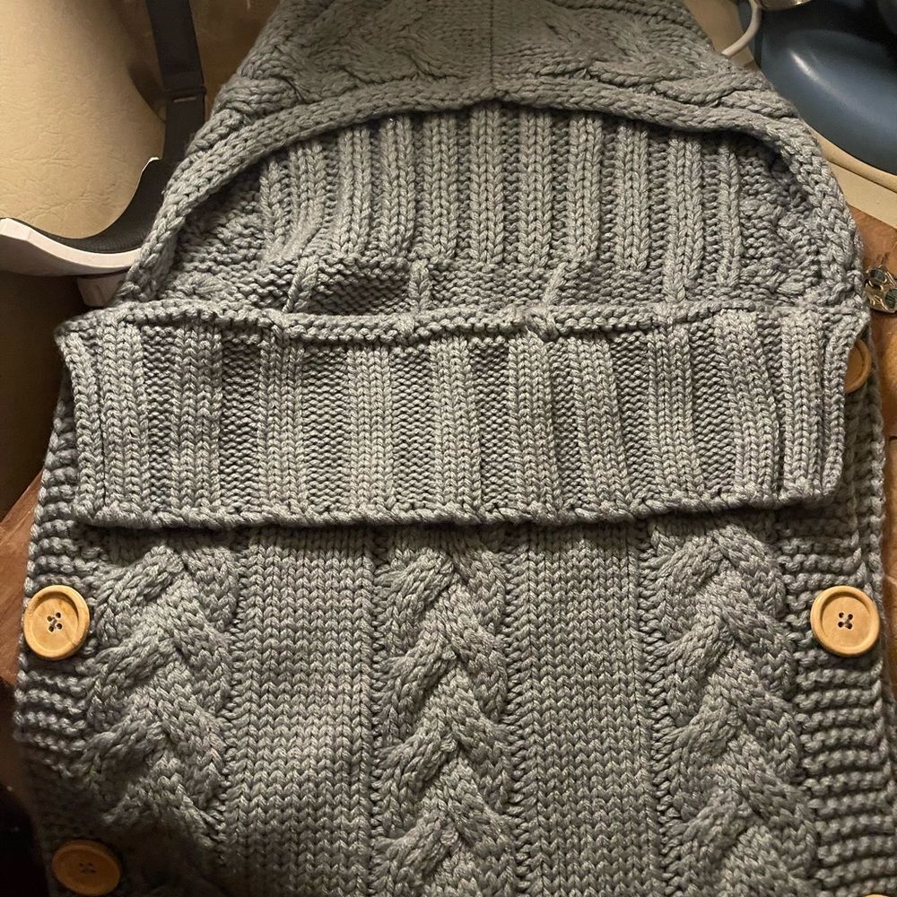 Baby sweater-hoody sleeper sack